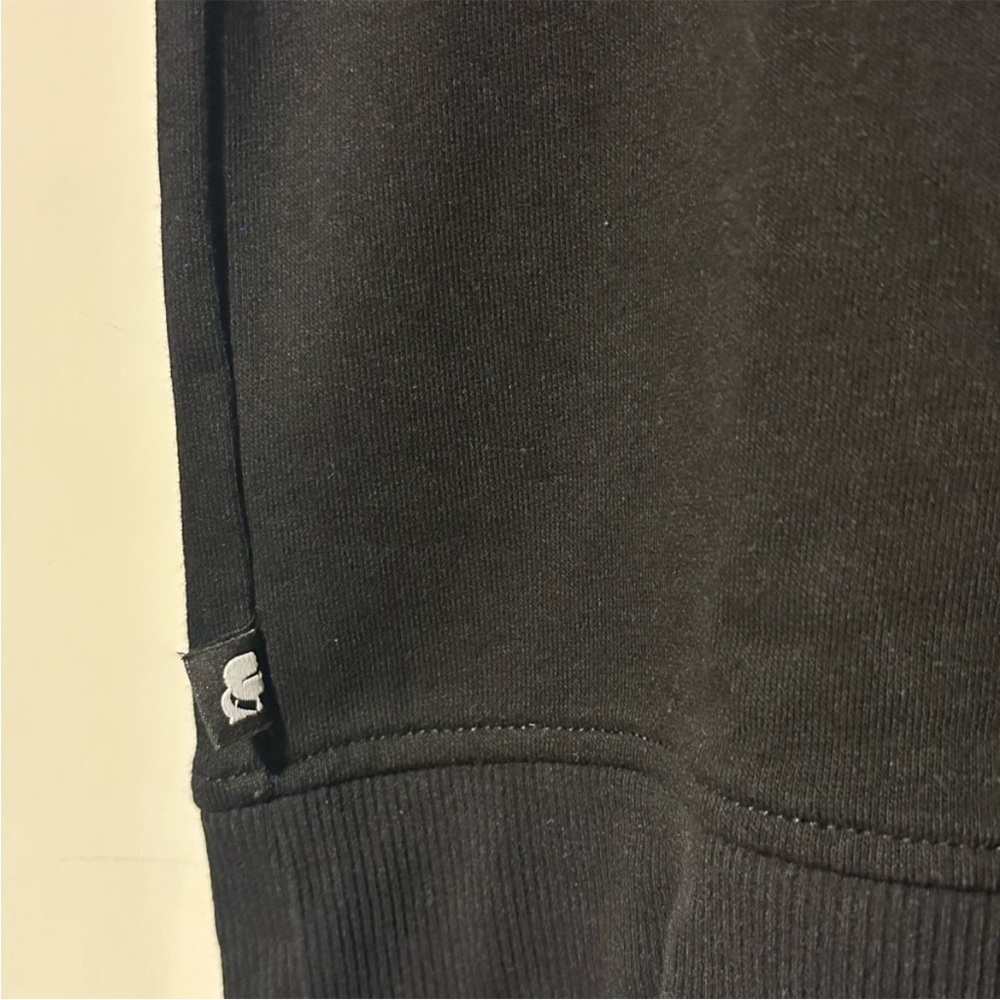 Karl Lagerfeld Black Crystal Studded Eiffel Tower Sweatshirt Silver Logo M - Picture 8 of 9
